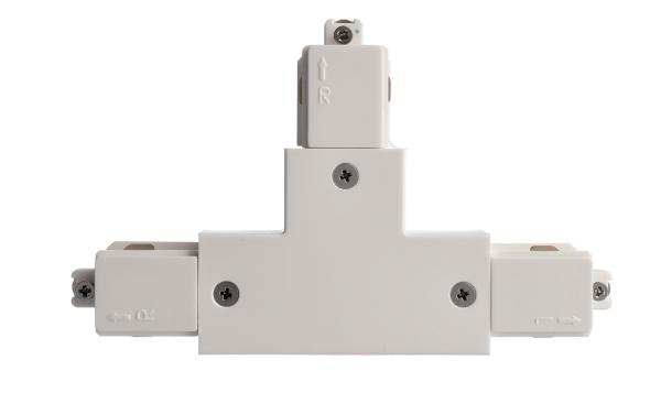1-Phasen Schienensystem - D One T-Verbinder, links-rechts-rechts, weiß