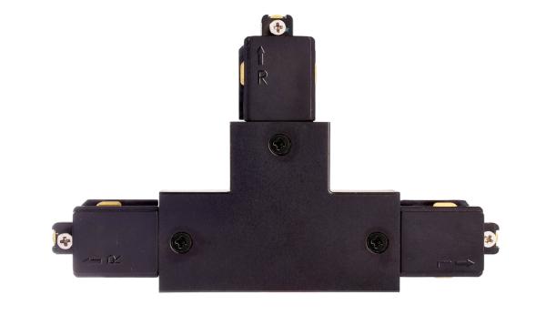 1-Phasen Schienensystem - D One T-Verbinder, links-rechts-rechts, schwarz