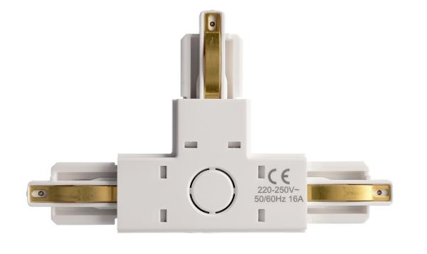 1-Phasen Schienensystem - D One T-Verbinder, rechts-rechts-links, weiß