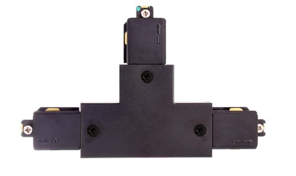 1-Phasen Schienensystem - D One T-Verbinder, links-links-rechts, schwarz