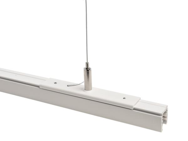 1-Phasen Schienensystem - D One Seilabhängungshalter mit 3m Abhängeseil, weiß