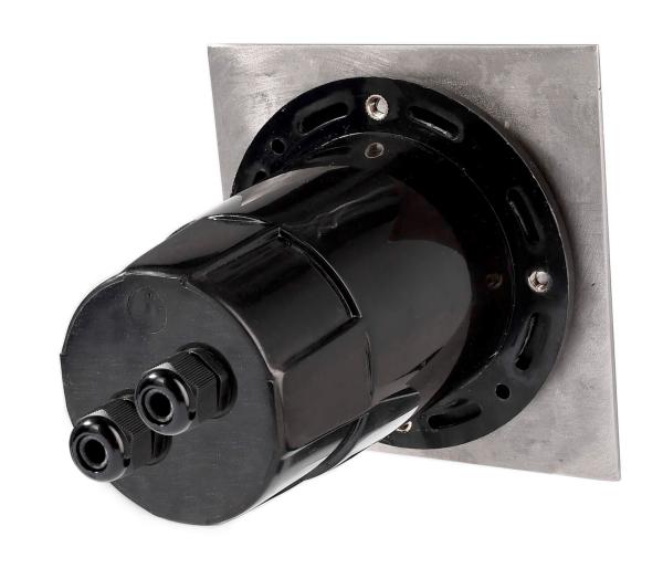 Bodeneinbauleuchte - Aton Square Set, 1x max. 7 W GU10, Schwarz