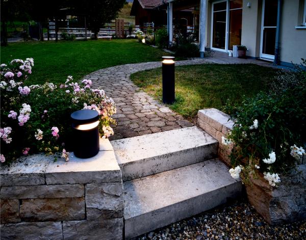 Pollerleuchte - Faro 100, 24 W, DALI, 3000 K, grau