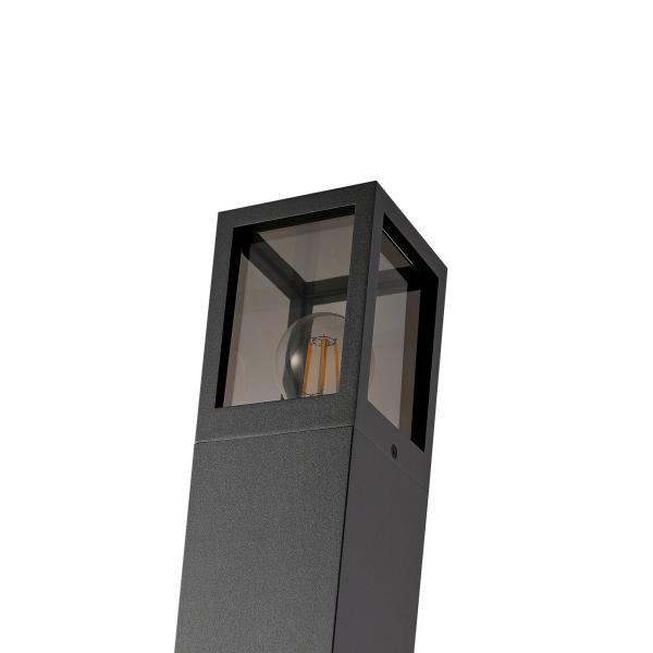 Pollerleuchte - Facado 2 Square getönt 1000mm, 1x max 20 W, E27, Dunkelgrau