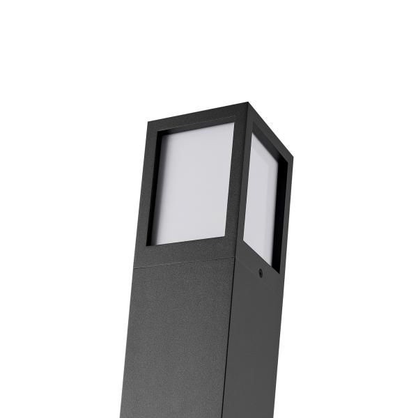 Pollerleuchte - Facado 2 Square opal 1000mm, 1x max 20 W, E27, Dunkelgrau