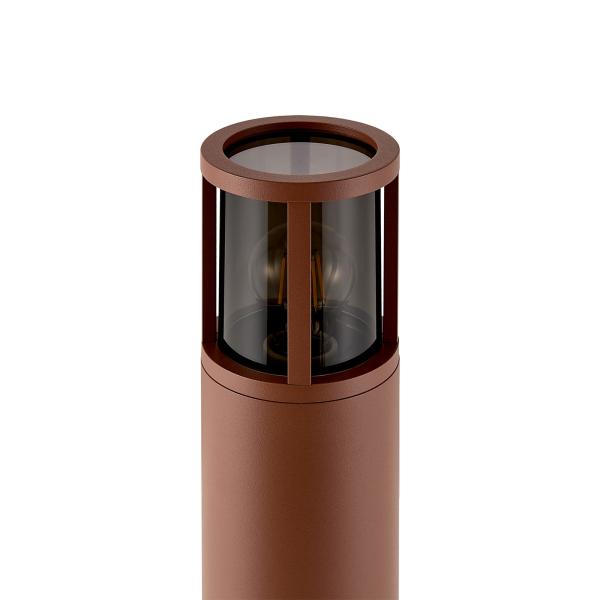 Pollerleuchte - Facado 2 Round getönt 650mm, 1x max 20 W, E27, Rost