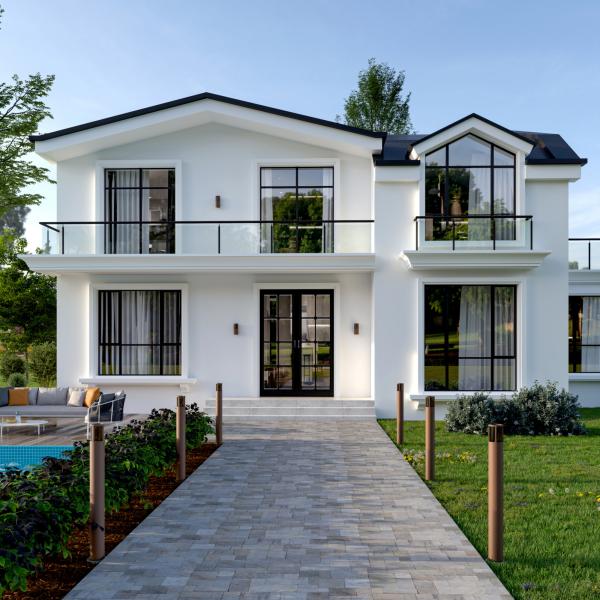 Pollerleuchte - Facado 2 Round getönt 1000mm, 1x max 20 W, E27, Rost