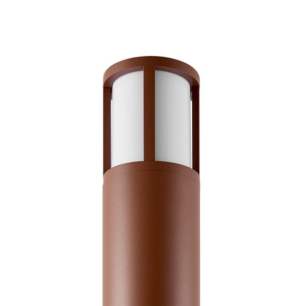 Pollerleuchte - Facado 2 Round opal 1000mm, 1x max 20 W, E27, Rost