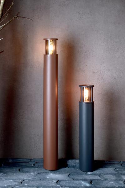 Pollerleuchte - Facado 2 Round opal 1000mm, 1x max 20 W, E27, Rost