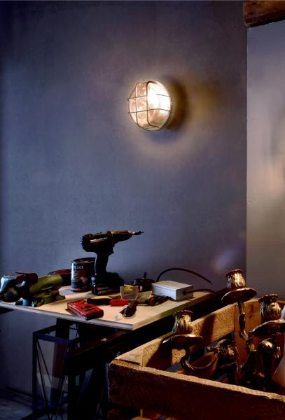 Decken- und Wandaufbauleuchte - Sotano Retro, Round, 1x max. 60 W E27, Grau