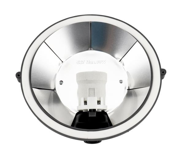 Decken- und Wandaufbauleuchte - Sotano Retro, Round, 1x max. 60 W E27, Schwarz