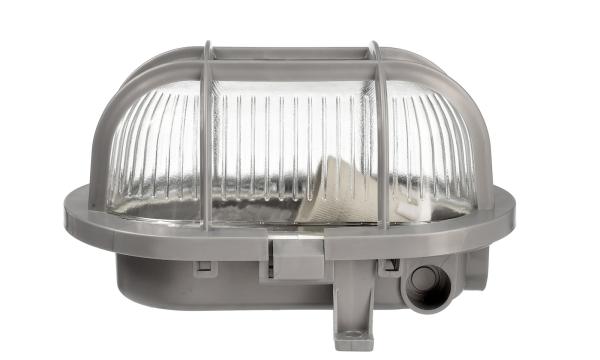 Decken- und Wandaufbauleuchte - Sotano Retro, oval, 1x max. 60 W E27, Grau