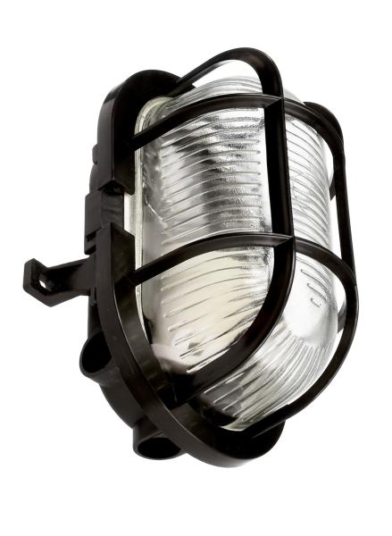 Decken- und Wandaufbauleuchte - Sotano Retro, oval, 1x max. 60 W E27, Schwarz