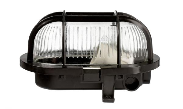 Decken- und Wandaufbauleuchte - Sotano Retro, oval, 1x max. 60 W E27, Schwarz