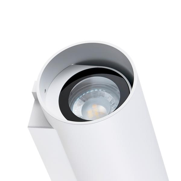 Wandaufbauleuchte - Can IP65 up & down, 2x 7,5 W GU10, Weiß