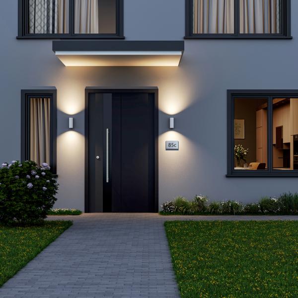 Wandaufbauleuchte - Can IP65 up & down, 2x 7,5 W GU10, Weiß