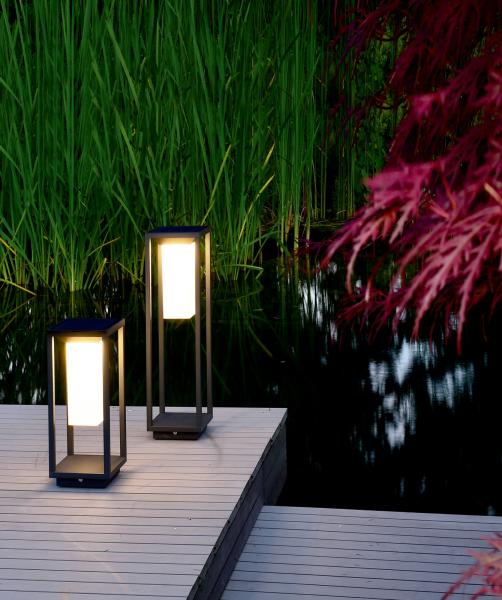 Solaraufbauleuchte - Samas Solar Motion 340 mm, 2,2 W, 3000 K, Grau