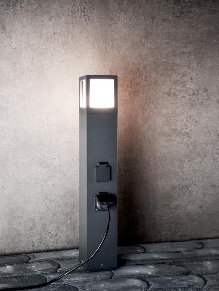 Energieverteiler - Facado Socket 650 mm, 1x max. 20 W E27, Dunkelgrau