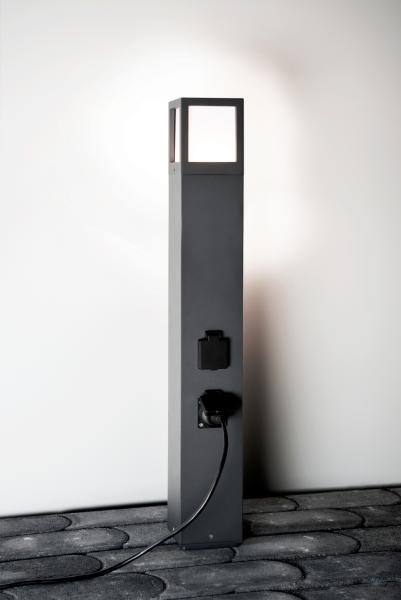 Energieverteiler - Facado Socket 1000 mm, 1x max. 20 W E27, Dunkelgrau