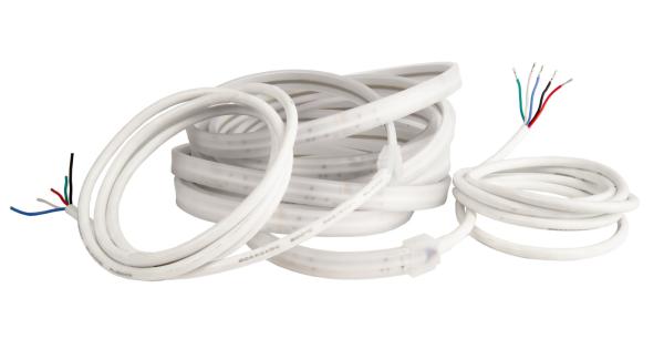 LED Stripe - Sauna, COB, 24V-15W, RGB+2700K, 5m, Silikon