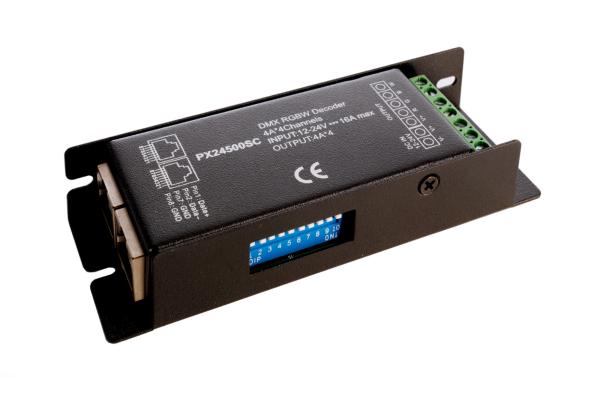 Niedervolt DMX Dimmer (CV, DC) - LED Dimmer R-DMX 3+1 Kanal / 12-24V