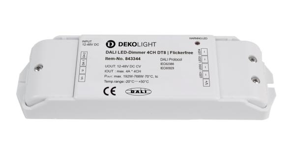 Niedervolt DALI Dimmer (CV, DC) - DALI 2 PWM Dimmer CV 4CH, 12-48V, 4A/CH, DT8