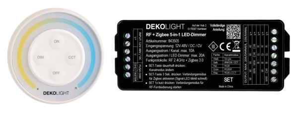Steuerung RF - RF-smart, Starter-Set LED Single/CCT, 12-48V, 20A inkl. Fernb.