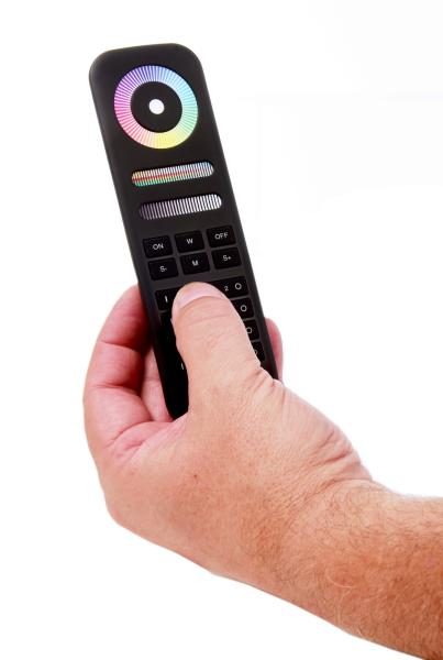 Steuerung RF - RF-smart, Fernbed., schwarz, 8 Zo, Single/CCT/RGB/RGBW/RGB+CCT