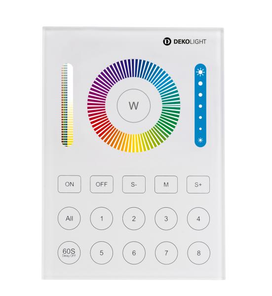 Steuerung RF - RF-smart, Wandfernb., weiß, 8 Zo, Single/CCT/RGB/RGBW/RGB+CCT