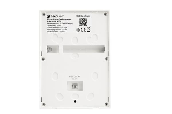Steuerung RF - RF-smart, Wandfernb., weiß, 8 Zo, Single/CCT/RGB/RGBW/RGB+CCT