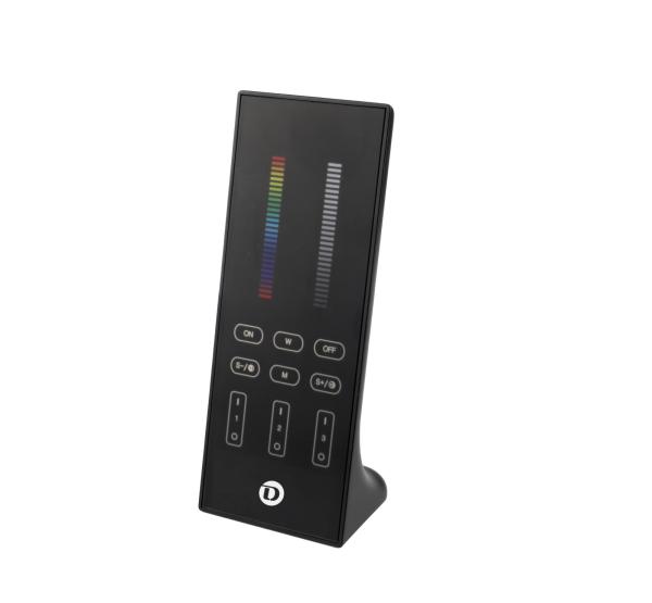 Steuerung RF - RF-smart, Standfernbedienung, schwarz, 3 Zonen, Single/CCT/RGB/RGBW/RGB+CCT