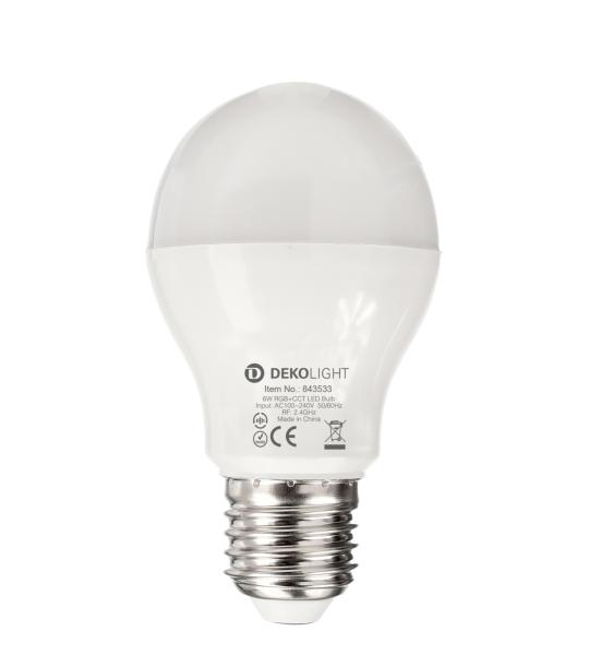 Leuchtmittel - RF-smart, E27, Rf+Zigbee, 6 W, RGB+2700-6500 K, 220 Grad