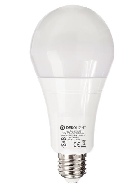 Leuchtmittel - RF-smart, E27, RF+Zigbee, 12 W, RGB+2700-6500 K, 220 Grad