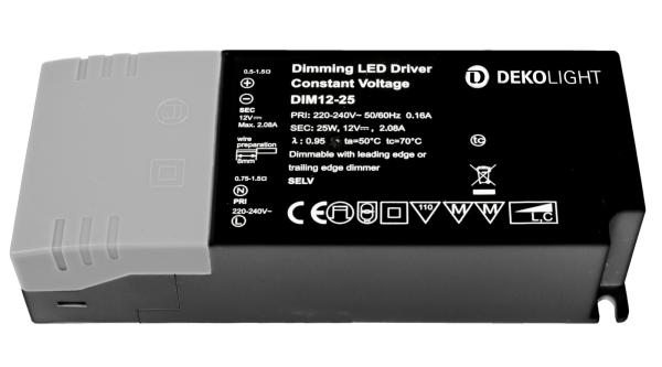 Netzgerät (CV, DC) dimmbar - BASIC, DIM, CV, 12 V 9.6-25 W