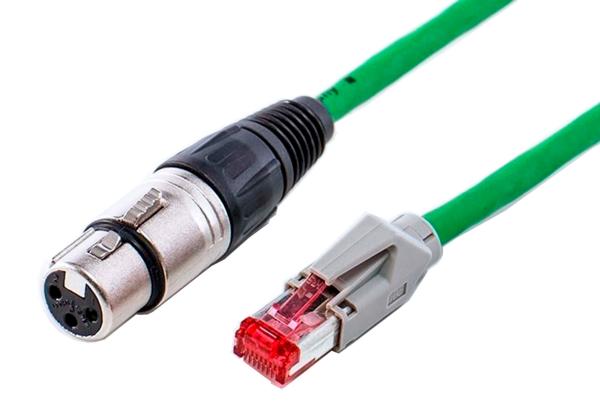 Elektrisches Montagezubehör - DMX Adapterkabel CAT5 auf DMX XLR Buchse