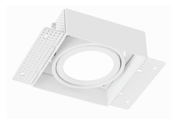 Mechanisches Systemzubehör - Kardaneinsatz 1-fach ohne Rahmen für Modular System COB, Weiß, 120x120 mm