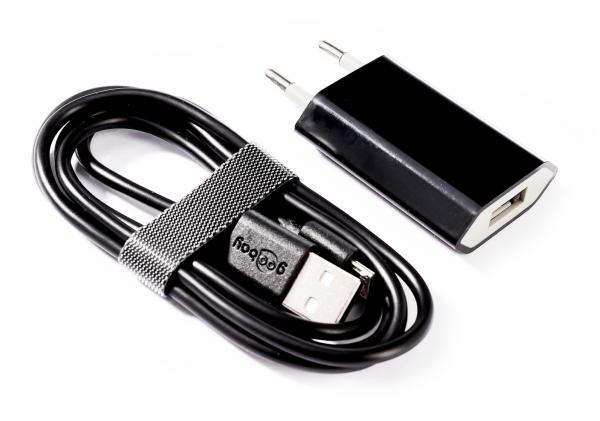 Elektrisches Systemzubehör - USB Steckernetzteil 5V DC, 1000mA mit Mikro USB Kabel