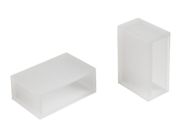 Mechanisches Systemzubehör - Silikon Endkappen Set 2 St. für Sauna / Facade Long Run RGB/RGBW Stripe