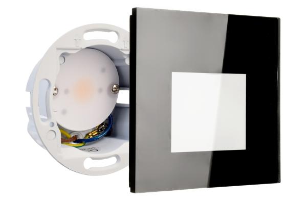 Mechanisches Systemzubehör - Glas-Abdeckung milchig eckig schwarz für Alwaid