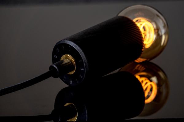 Elektrisches Systemzubehör - Segula E27 Fassung für Design-Bulb, schwarz, 2m Stoffkabel & Baldachin