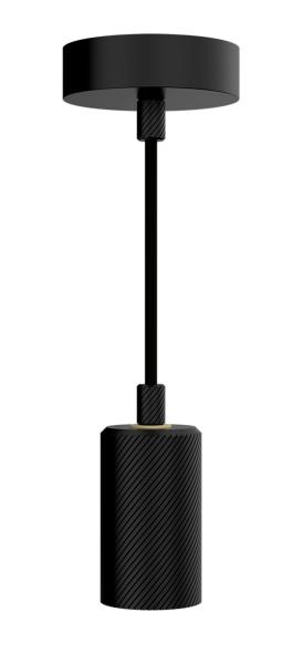 Elektrisches Systemzubehör - Segula E27 Fassung für Design-Bulb, schwarz, 5m Stoffkabel & Baldachin