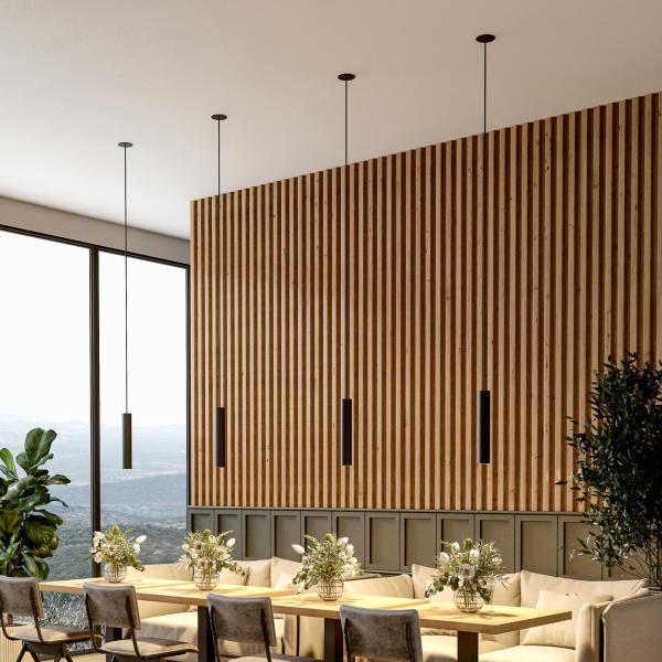 Mechanisches Montagezubehör - 68 mm Deckeneinbauadapter für Pendelleuchten, schwarz