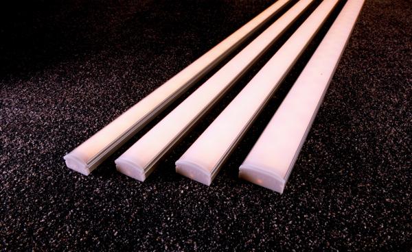 Profil - U-Profil flach AU-01-08, 1m, Silber