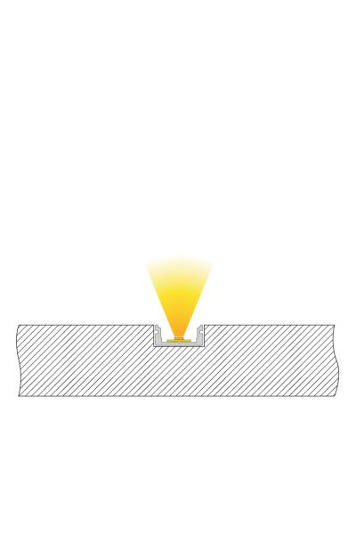 Profil - U-Profil flach AU-01-10, 2m, Silber