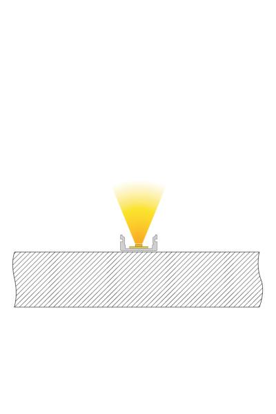 Profil - U-Profil flach AU-01-10, 2m, Silber