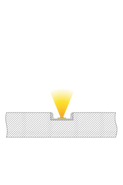Profil - U-Profil flach AU-01-15, 1m, Silber