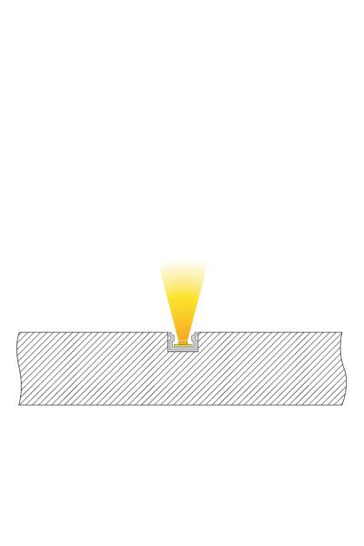 Profil - U-Profil flach AU-01-05, 2m, Weiß