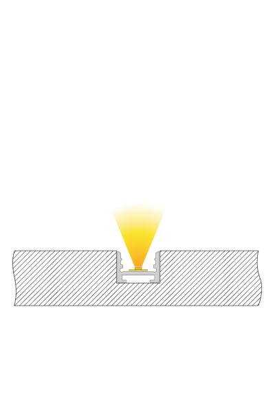 Profil - Nuten-Profil, U-hoch AU-10-12, 2m, Weiß