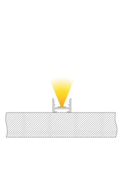 Profil - Nuten-Profil, U-hoch AU-10-12, 3m, Weiß