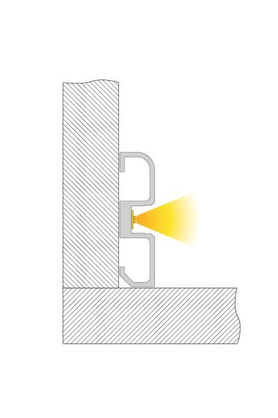 Profil - Sockel-Profil AM-02-10, 2m, Silber